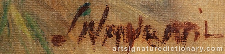 Authentic signature by Sonja NAVRATIL on  artwork