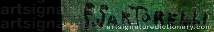 Authentic signature by Francesco SARTORELLI on  artwork