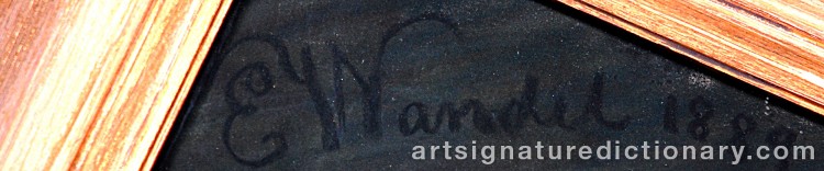 Authentic signature by Elisabeth Möller WANDEL on Painting/Watercolour artwork