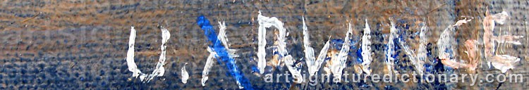 Authentic signature by Ulla ARWINGE on artwork