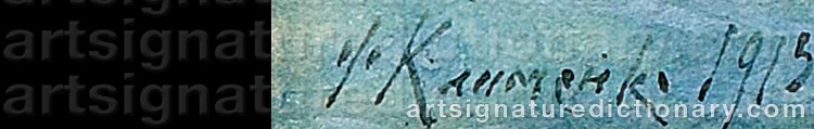 Signature by Philipp Philippovich KLIMENKO