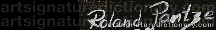 Authentic signature by Roland PANTZE on  artwork