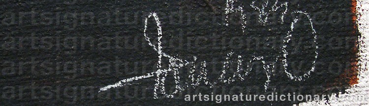 Authentic signature by Thomas OLSSON on  artwork