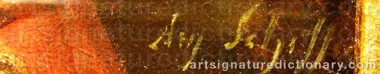 Authentic signature by Ary SCHEFFER on  artwork