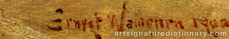 Signature by Ernest Charles WALBOURN