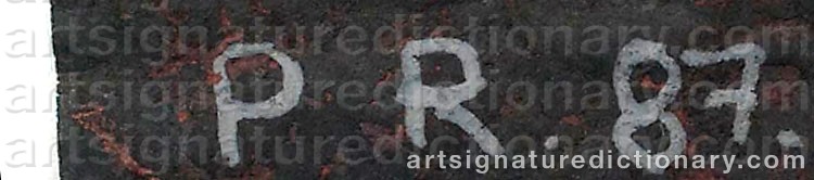 Authentic signature by Pentti RINTA on  artwork
