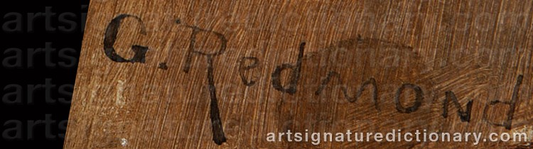 Authentic signature by Granville REDMOND on Painting/Watercolour artwork