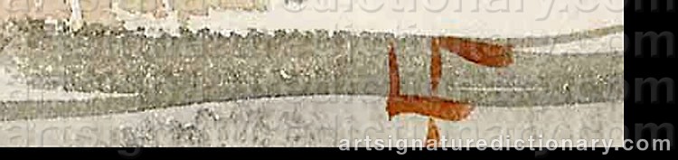 Authentic signature by John La FARGE on  artwork