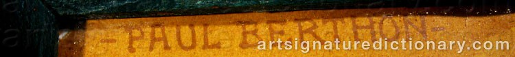 Authentic signature by Paul BERTHON on  artwork