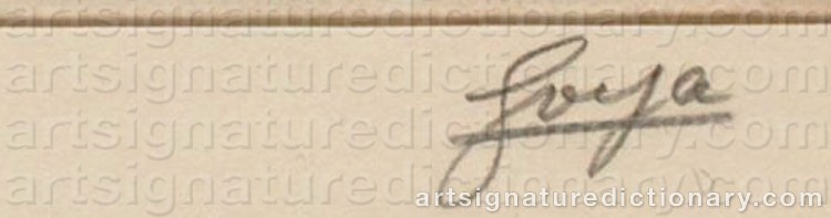 Authentic signature by Francisco GOYA on  artwork