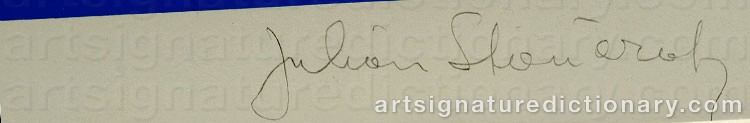 Authentic signature by Julian STANCZAK on Drawing/Graphic/Print artwork