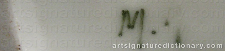 Authentic signature by Mela ANDERBERG on  artwork