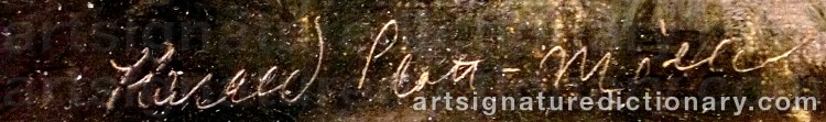 Authentic signature by Georg Harald SLOTT-MØLLER on  artwork