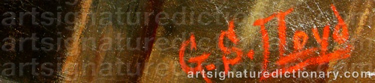 Authentic signature by G. S. LLOYD on  artwork