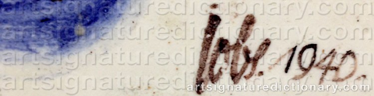 Authentic signature by Gocken JOBS on  artwork