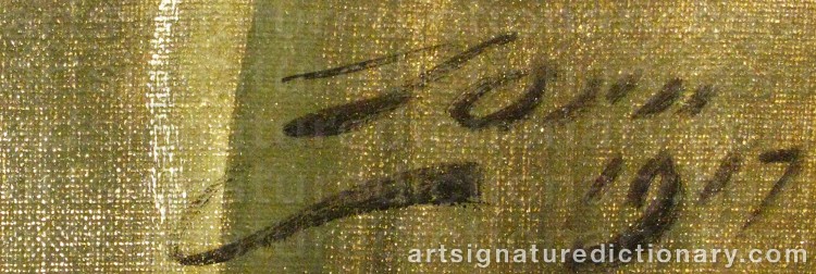 Signature by Anders ZORN