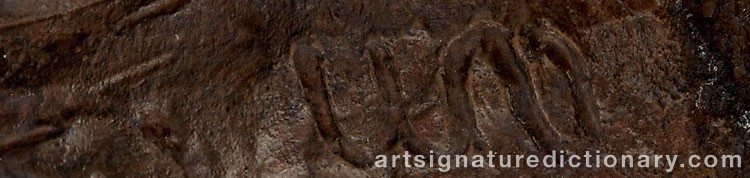Authentic signature by William Mozart MCVEY on Sculpture artwork