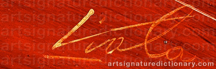 Authentic signature by Manuel VIOLA on Painting/Watercolour artwork