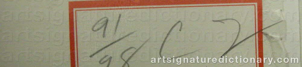 Signature by Cy TWOMBLY