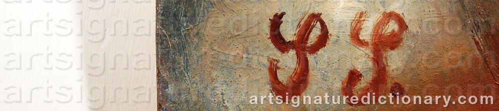 Authentic signature by Selma SVENSSON on  artwork