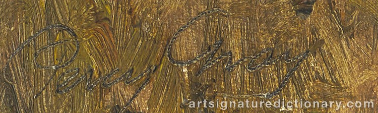 Authentic signature by Percy (Henry Percy) GRAY on Painting/Watercolour artwork