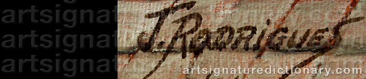 Authentic signature by J. RODRIGUES on Painting/Watercolour artwork
