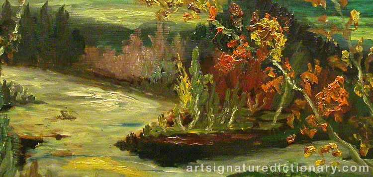 Close-up details showing Helmer OSSLUND signature forgery characteristics