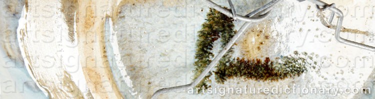 Authentic signature by Anne KJÆRSGAARD on  artwork