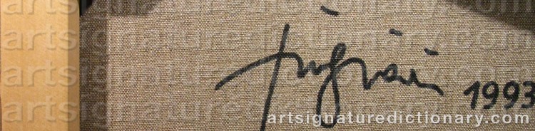 Authentic signature by Tino STEFANONI on artwork