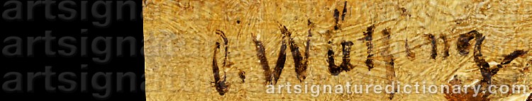 Authentic signature by Carl WÜLFING on  artwork