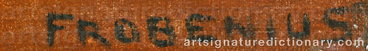 Authentic signature by Hermann FROBENIUS on  artwork