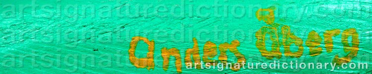 Authentic signature by Anders ÅBERG on  artwork