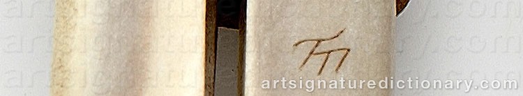 Authentic signature by Thomas (Sami Artist) MARAINEN on  artwork