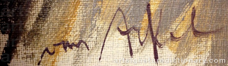 Signature by Adrian Van ARKEL