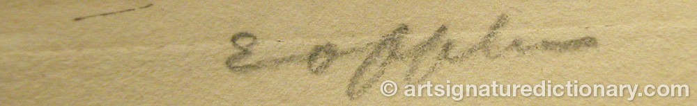 Authentic signature by Ernst OPPLER on artwork