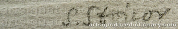 Authentic signature by Stoimen STOILOV on artwork
