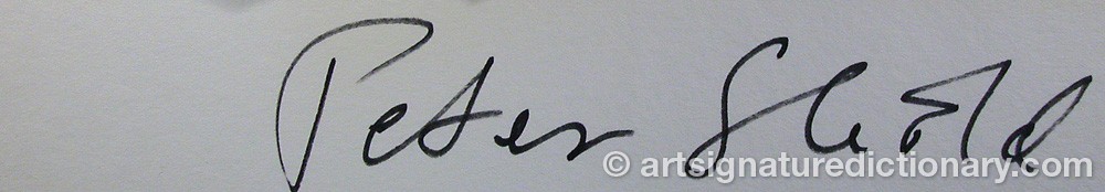 Authentic signature by Peter SKÖLD on artwork