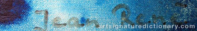 Authentic signature by Jean RENÉ on  artwork