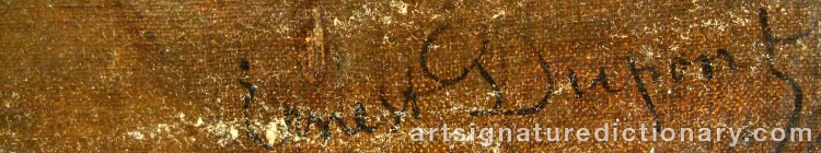 Authentic signature by Ernest DUPONT on Painting/Watercolour artwork