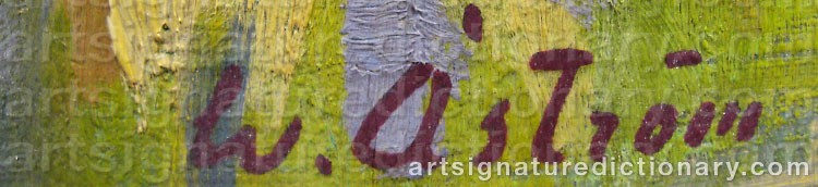 Authentic signature by Werner ÅSTRÖM on artwork