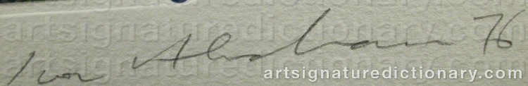 Signature by Ivor ABRAHAMS