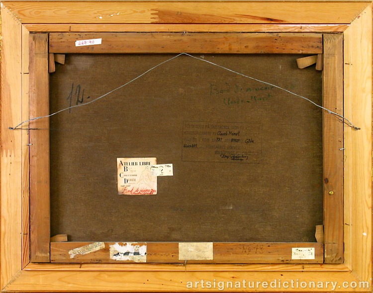 Close-up details showing Claude MONET signature forgery characteristics