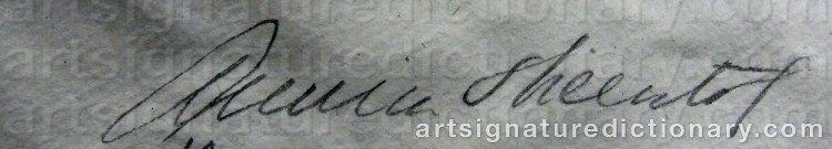 Authentic signature by Annica STIERNLÖF on  artwork