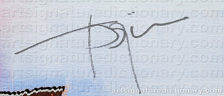 Authentic signature by Jörg DÖRING on Painting/Watercolour artwork