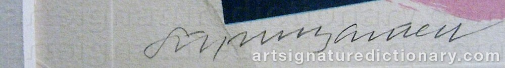 Authentic signature by Stephen BARTLETT on  artwork
