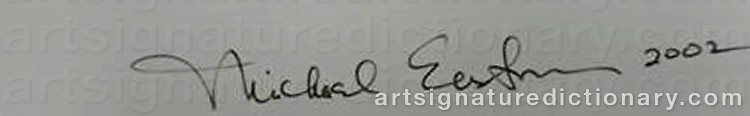 Authentic signature by Michael EASTMAN on  artwork