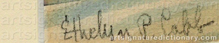 Authentic signature by Ethelyn Pratt COBB on  artwork