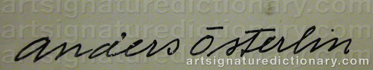 Signature by Anders ÖSTERLIN