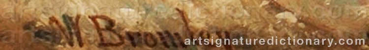 Authentic signature by William BROMLEY on  artwork