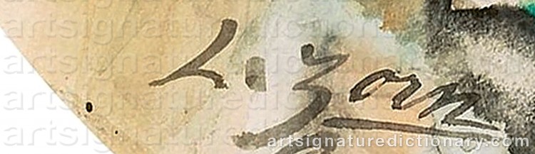 Signature by Anders ZORN